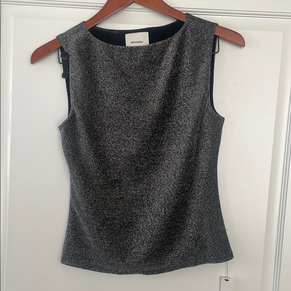 Reformation Gray Fitted Tank Top